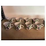 Tienshan Stoneware Dish Set with Mugs, Saucers, and Gravy Boat