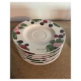 Tienshan Stoneware Dish Set with Mugs, Saucers, and Gravy Boat