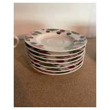 Tienshan Stoneware Dish Set with Mugs, Saucers, and Gravy Boat