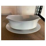 Tienshan Stoneware Dish Set with Mugs, Saucers, and Gravy Boat