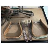 Various Tack and Ropes for Equine and Stirrups