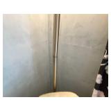 Light Blue Velvet Armchair and Standing Lamp