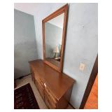 Wooden Dresser with Mirror