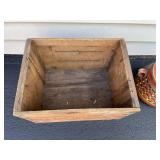 Wood and Fabric Folding Room Divider Screen, Wooden Box and Pot