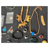 Assorted Jewelry Lot - Necklaces, Bracelets, Earrings, Rings, and More