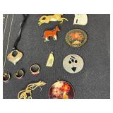 Assorted Jewelry and Brooches Collection