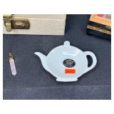 Lot of Jewelry, Decorative Boxes, Porcelain Teabag Caddy and Memorabilia