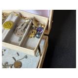 Lot of Jewelry, Decorative Boxes, Porcelain Teabag Caddy and Memorabilia
