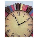 Decorative Rustic Wall Clock - Multicolor, 31"
