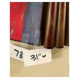 Decorative Rustic Wall Clock - Multicolor, 31"