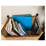 Home Decor Lot: Lamp, Lambskin Rug, and Assorted Books