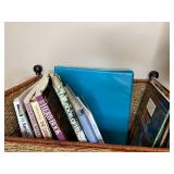 Home Decor Lot: Lamp, Lambskin Rug, and Assorted Books