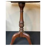 Antique Wooden Chair and Round Pedestal Table