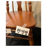 Antique Wooden Chair and Round Pedestal Table