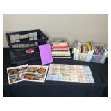 Assorted Book Lot with Magazines and Storage Crate