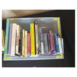 Assorted Book Lot with Magazines and Storage Crate