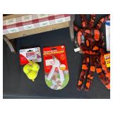 Pet Supplies Lot with Wooden Storage Bench