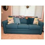 La-Z-Boy Teal Sofa with Cushions