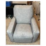 True Innovations Fabric Swivel Glider Recliner