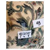 Vintage Floral Wingback Armchair with Queen Anne Legs