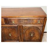 Vintage Wooden Sideboard Cabinet with Ornate Detailing