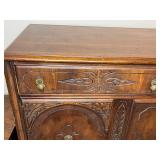 Vintage Wooden Sideboard Cabinet with Ornate Detailing