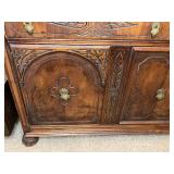 Vintage Wooden Sideboard Cabinet with Ornate Detailing