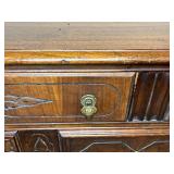 Vintage Wooden Sideboard Cabinet with Ornate Detailing