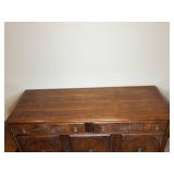 Vintage Wooden Sideboard Cabinet with Ornate Detailing