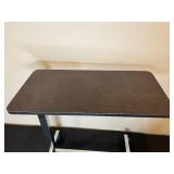 Adjustable Side Table with Exercise Mat and Fitness DVDs Collection