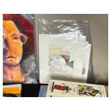 Mixed Lot: Books, Art, and Backgammon Set