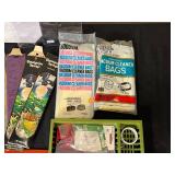 Mixed Household Lot - Playing Cards, Command Strips, Vacuum Cleaner Bags, and More