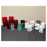 Collection of Various Mugs and Glasses