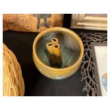 Lot of Assorted Woven Baskets, Framed Art, and Decorative Items