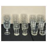 Lot of Assorted Glassware Including Goblets and Tumblers - 18 Pieces
