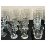 Lot of Assorted Glassware Including Goblets and Tumblers - 18 Pieces