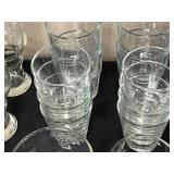 Lot of Assorted Glassware Including Goblets and Tumblers - 18 Pieces