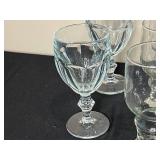Lot of Assorted Glassware Including Goblets and Tumblers - 18 Pieces