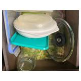 Assorted Plastic Storage Containers and Kitchen Accessories