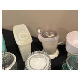 Assorted Kitchenware Lot - Bottles, Jars, Containers, and More