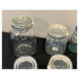 Collection of Assorted Glass Jars and Containers