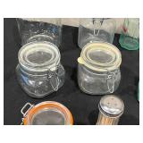 Collection of Assorted Glass Jars and Containers
