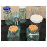 Collection of Assorted Glass Jars and Containers