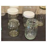 Collection of Assorted Glass Jars and Containers