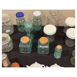 Collection of Assorted Glass Jars and Containers