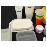 Lot of Various Plastic Storage Containers with Lids