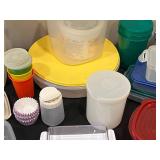 Lot of Various Plastic Storage Containers with Lids