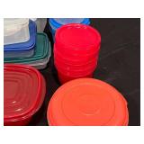 Lot of Various Plastic Storage Containers with Lids