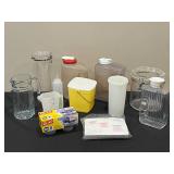 Assorted Plastic and Glass Storage Containers