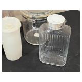 Assorted Plastic and Glass Storage Containers